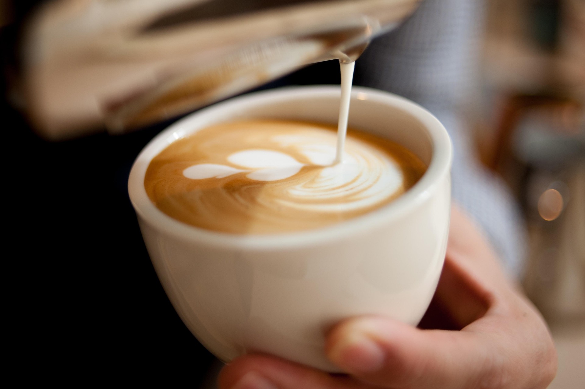 Ein Latte Getränk